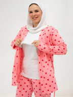 بيجامة ماما وبيبي ( قلوب )