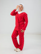 بيجامة ماما وبيبي ( قلوب )