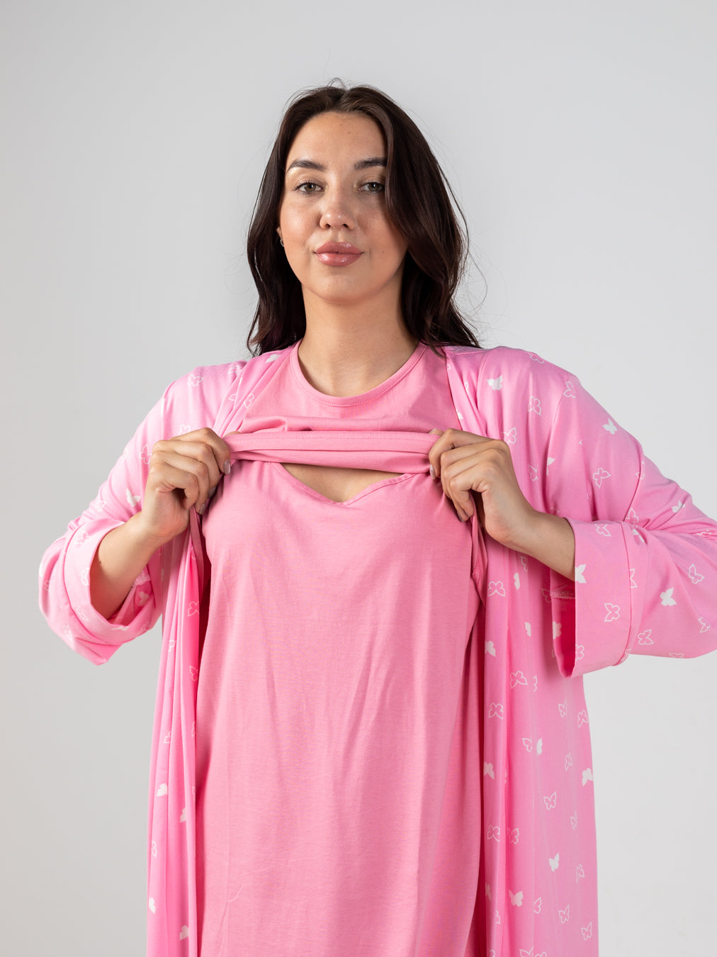 طقم المامى والبيبى  (  بينك )