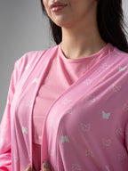 طقم المامى والبيبى  (  بينك )